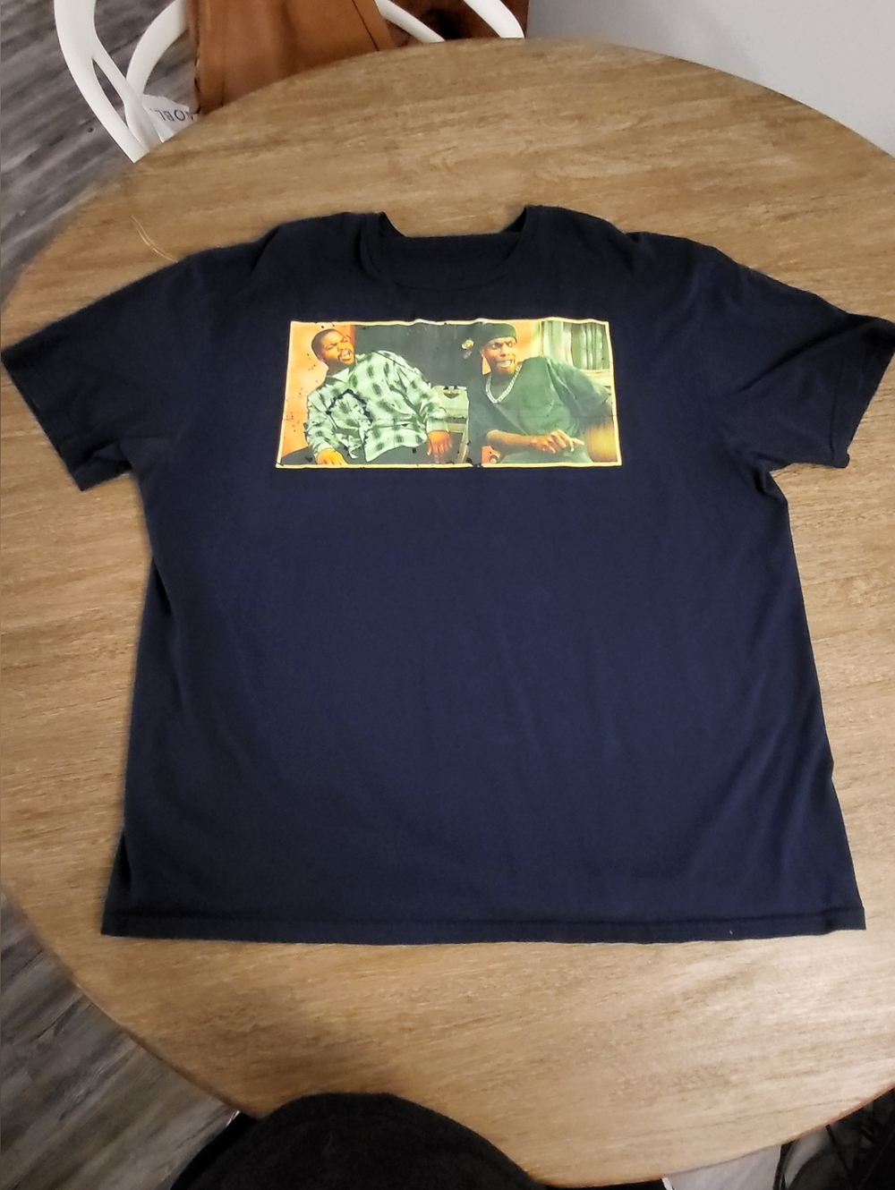 Men's Navy Graphic Tee with Friday Scene